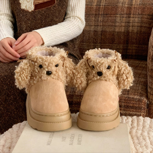 Teddy Pup Platform Boots
