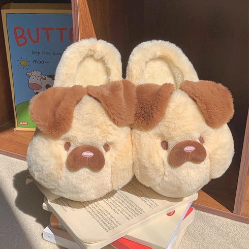Floppy Ear Puppy Plush Slippers