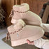 Braided Fleece-Lined Platform Boots