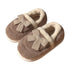 Bow-Accent Full-Back Plush slippers