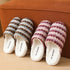 Wavy Stripe Plush House Slippers