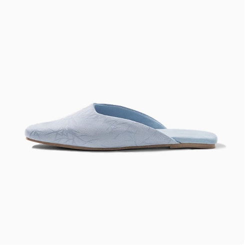 Pointed Bloom Embroidered House Mules