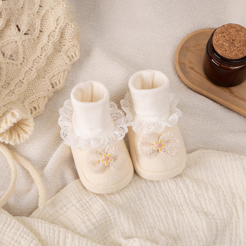 Quilted Bow Knot Sock Boots