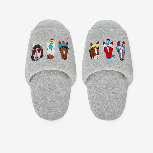 Embroidered Party Horse House Slides