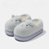 Whimsical Feline Face Plush Slippers