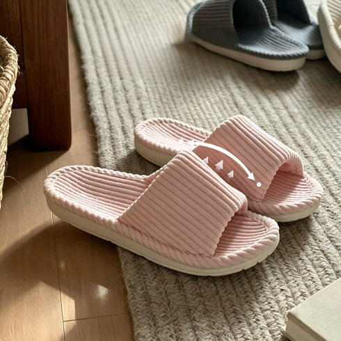 Cloudy Ribbed Arch Support Slides