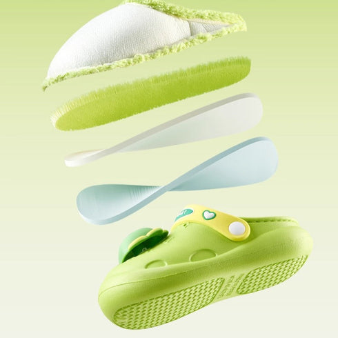 Dino Buddy Fuzzy Lined Clogs