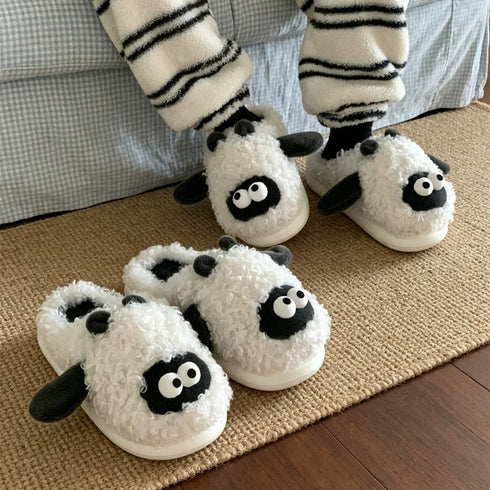 Fleece Cartoon Lamb House Slippers