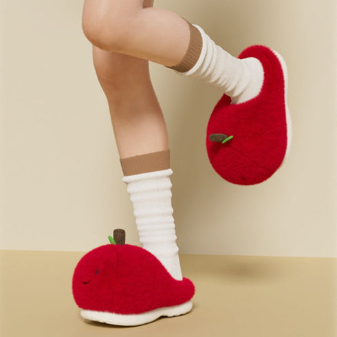 Apple Plush Stem Slippers