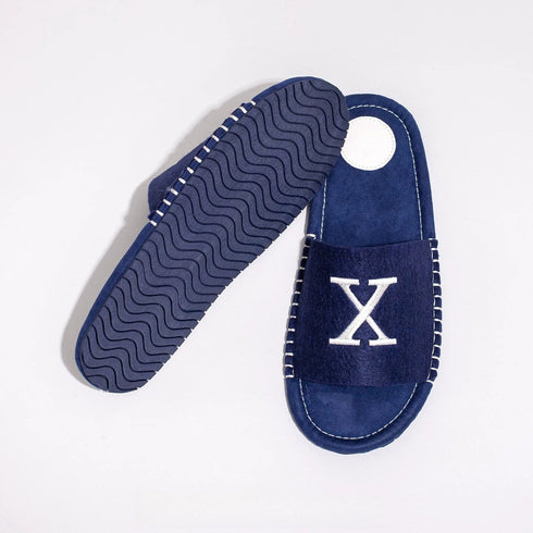 Trendy Letter X Stitched Slides