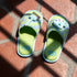Quirky 3D Motif Plaid Slides