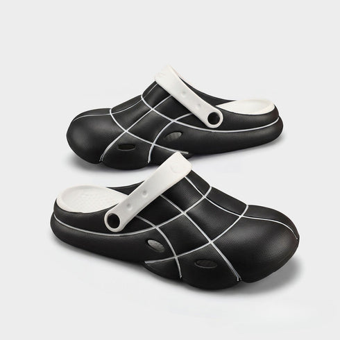 Sporty Basketball Textured Design Clogs