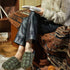 Chunky Plaid Lounge Slippers