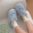 Sleepy Cartoon Face Plush Slippers