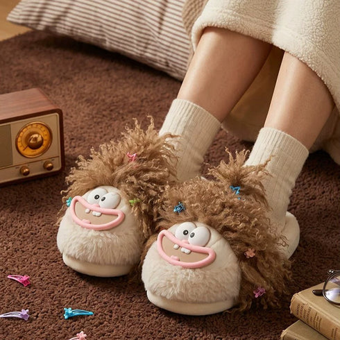 Frizzy Hair Big Grin Slippers