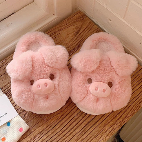 Plush Pig Face Slippers
