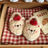 Apple Bear Plush House Slippers