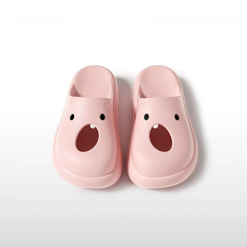 Quirky Marmot Face Platform Clogs