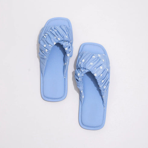 Breezy Floral Scrunch Indoor Slides