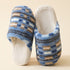 Fuzzy Plaid Quiet Home Slippers
