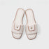 Chic Quilted Square Toe Slides