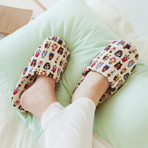Cartoon Animal Print House Slides