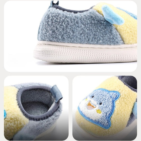 Fuzzy Shark Fin Toddler Slippers