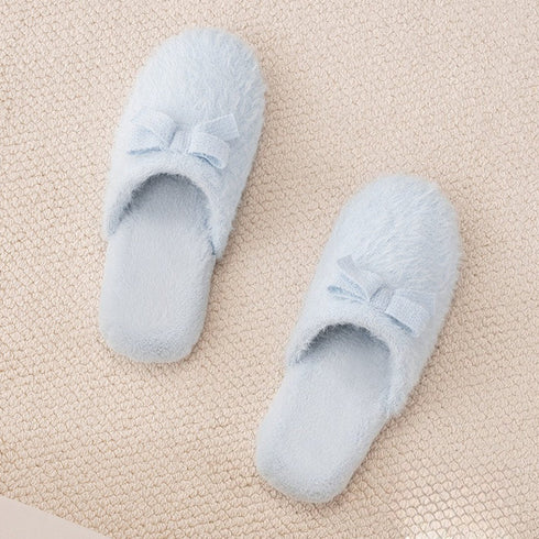 Whisper-Soft Bow Home Slippers