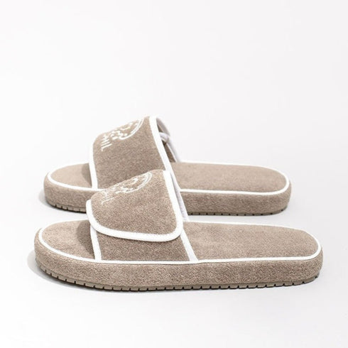 Chunky Terry Cloth Platform Slides