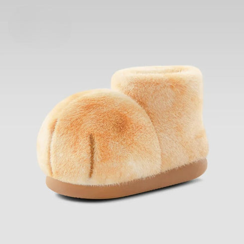Plush Cat Paw Ankle Boots