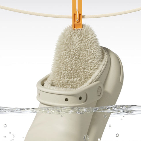 Puffy Bread Platform Fleece Clogs