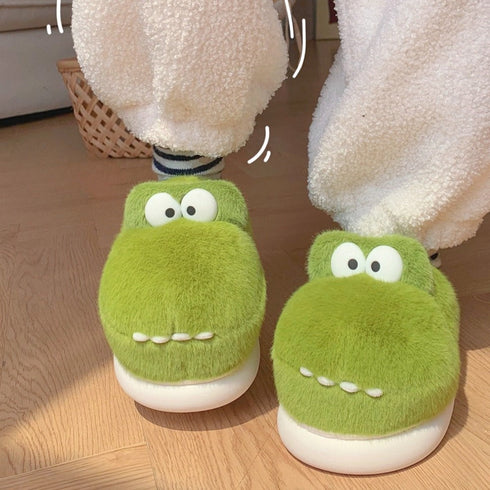 Gator Snout Plush Slippers
