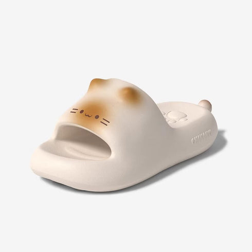 Playful Cartoon Cat Foam Slides