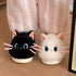 Whiskered Cat Plush slippers