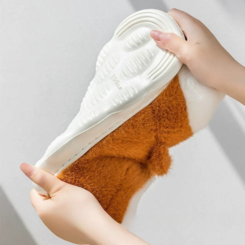 Plush Corgi Butt Ankle Slippers