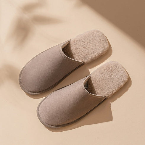 Low-Profile Fleece Lounge Slippers