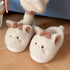 Fuzzy Cat Bow Enclosed Slippers