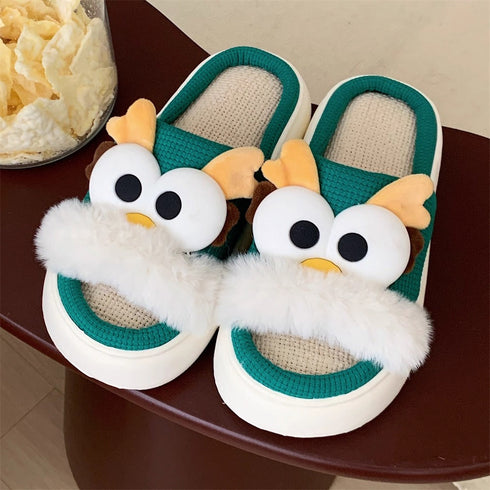 Lion Dance Plush Strap Slides