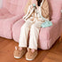 Fluffy Bunny Ear Platform Slippers