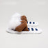 Furry Puppy Striped Plush Slides