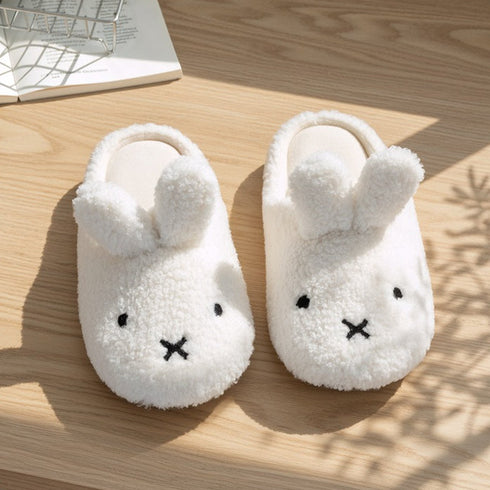 Bunny Ears Fleece Slippers