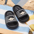 Cartoon Boy Face Striped Slides