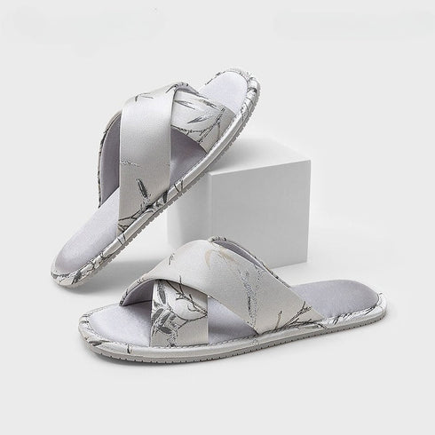 Silky Bamboo Leaf Lounge Slides