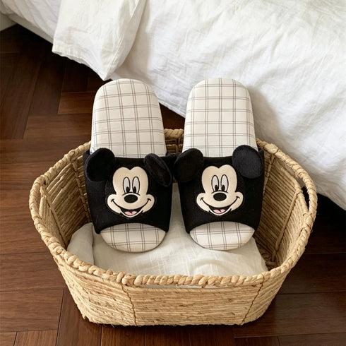 Plaid Mouse Ear Indoor Slides