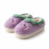 Smiley Eggplant Slippers