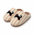 Wandering Black Cat Striped Slippers