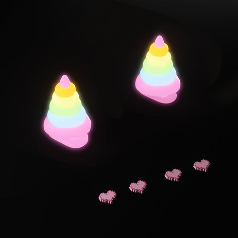 Pinne di Unicorno e Occhi a Cuore Pixelati per Sharkicks Pro