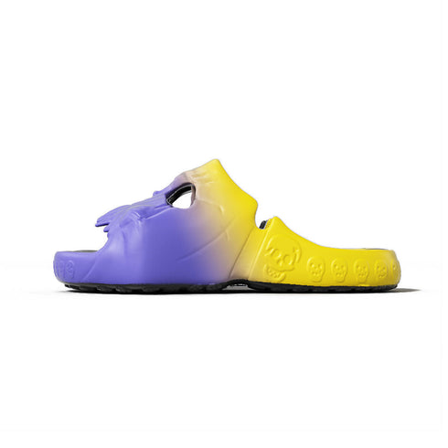 Skull Slides - Purple and Yellow Gradient