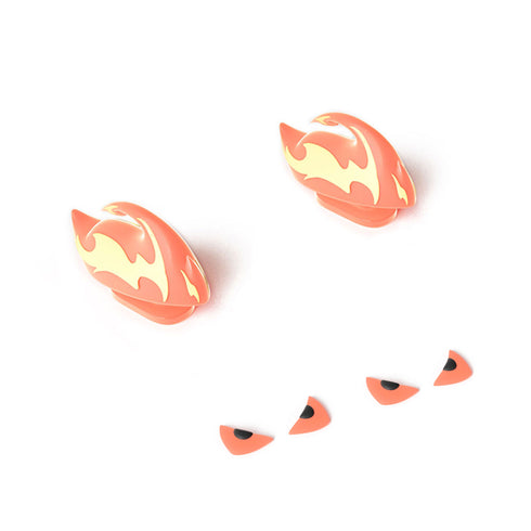 Sharkicks Pro 사나운 화염 괴수 지느러미와 눈 액세서리