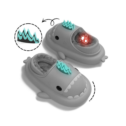 Sharkicks Basic - Winter Nuclear Kaiju Heel-covered Shark Slippers